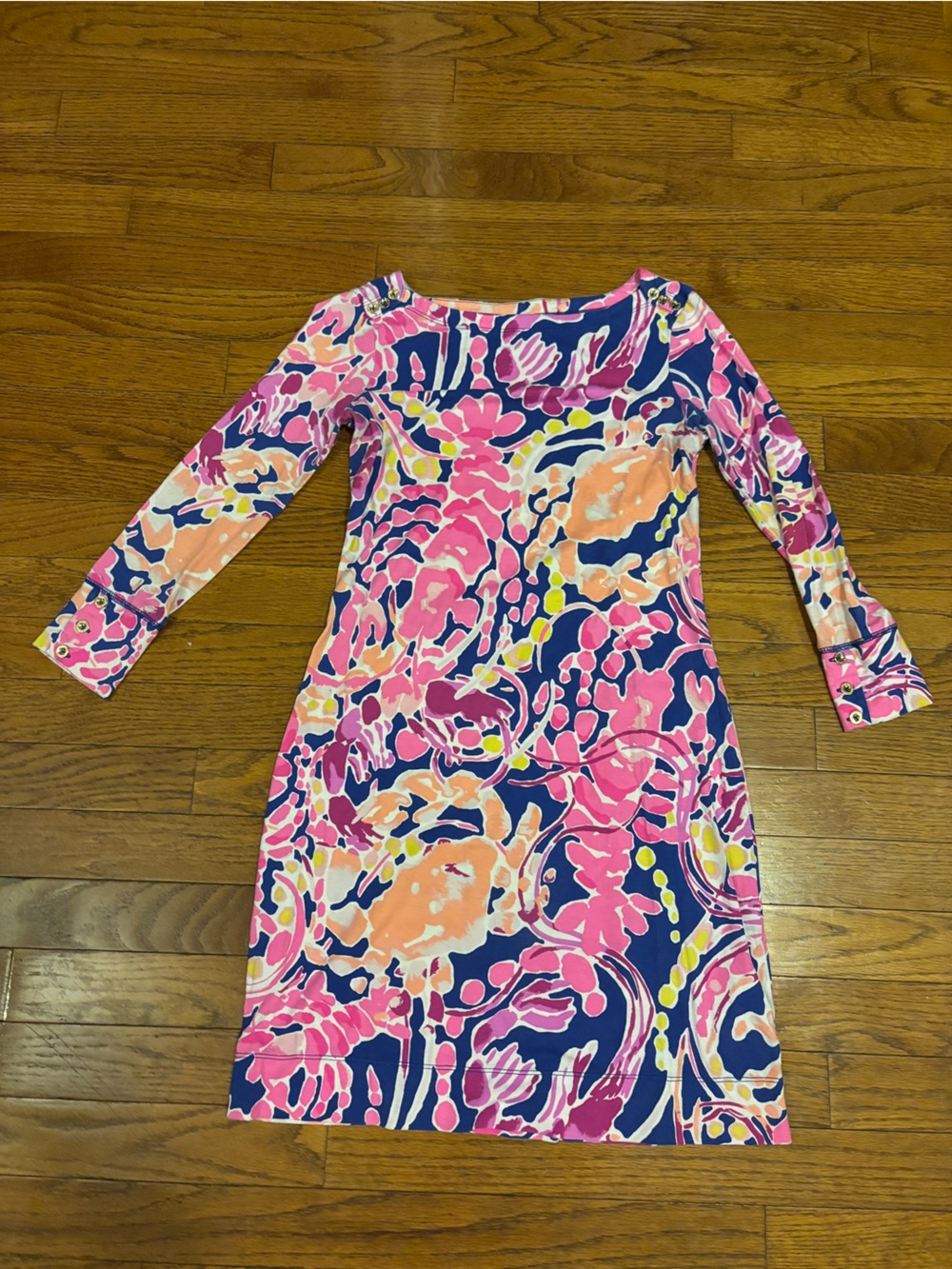 Lily Pulitzer Women’s Pink & Navy Printed Sheath Dress